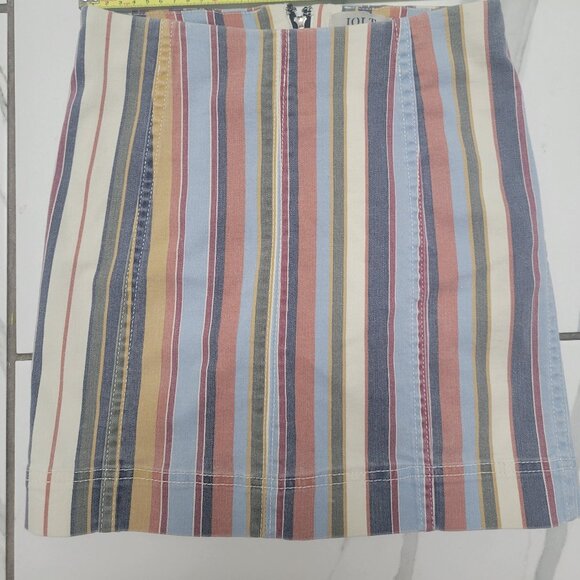 Vintage y2k Striped Mini Bodycon Mini Skirt size 1 - Picture 1 of 4